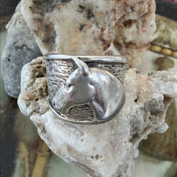 Rare Silpada 925 Sterling Silver horse head ring, equestrian western vintage - Picture 1 of 8